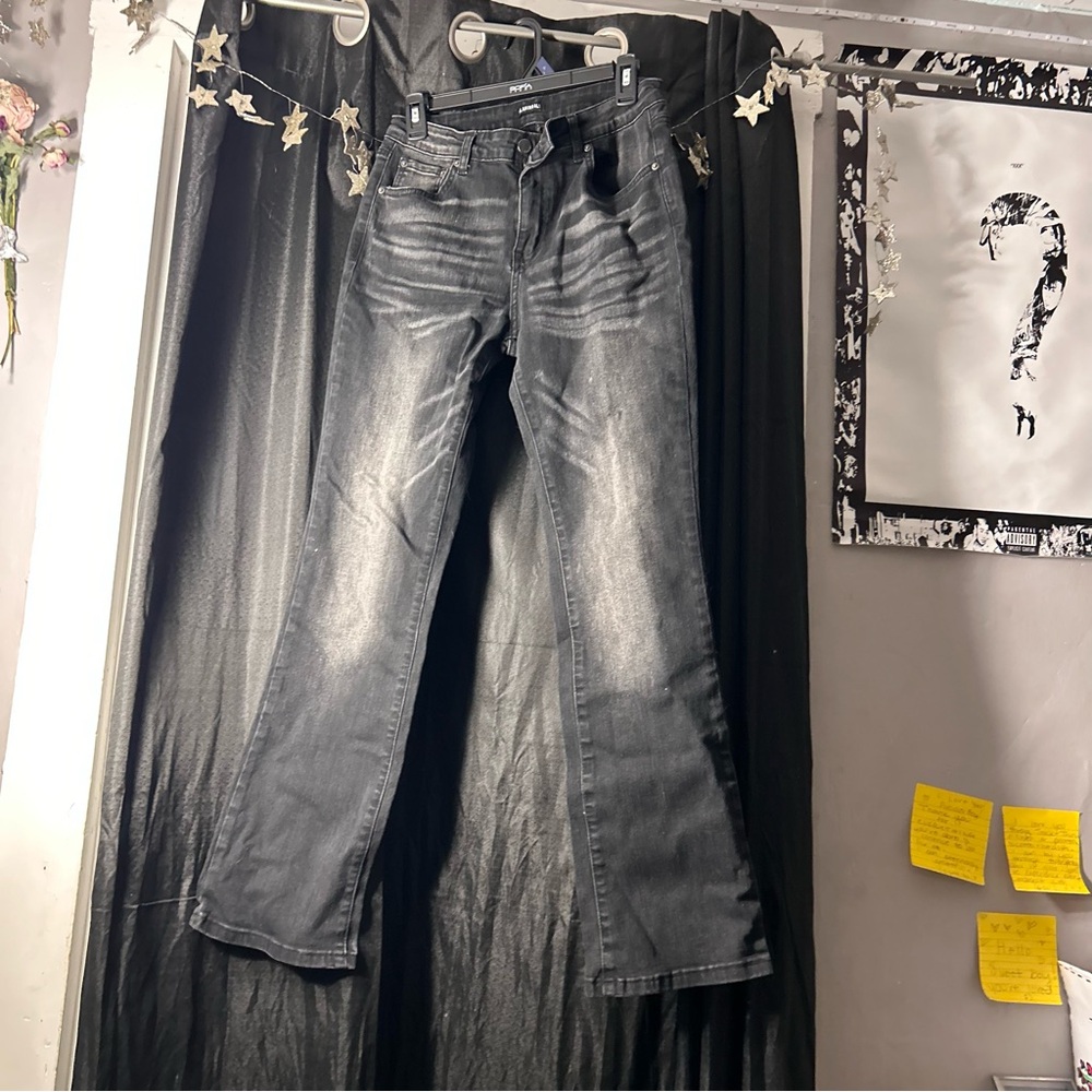 Stylish Gray Women Flare Jeans
